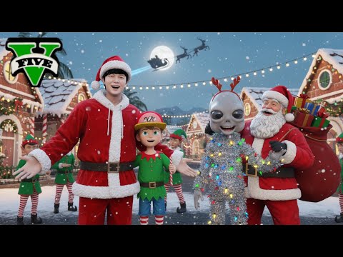 ကျွန်တော်တို့ Santa Claus ရဲ့ တိုင်းပြည်ကို ရောက်ခဲ့တယ် | Santa Land in GTA V