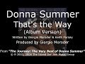 Donna Summer - That's the Way (Album Version) LYRICS - HQ "Journey" 2003