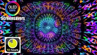 Neon Vector Abstract - Multicolor - 10 Hours - 4K - OLED Safe