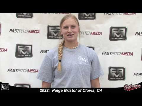 2022 Paige Bristol First Base and Third Base Softball Skills Video - Batbusters Gomes 18 Gold