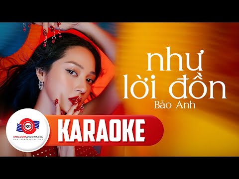 NHƯ LỜI ĐỒN [ KARAOKE TONE NỮ ] - BẢO ANH | Bản Phối Mới Live Band