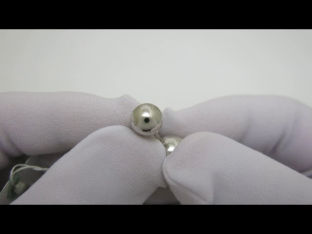 Срібні сережки кульки "Діор" сжх56 Відео огляд