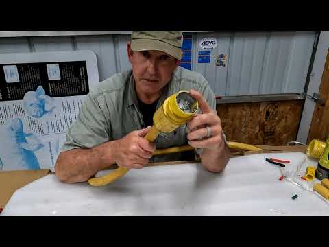 How to replace your boat's 50 amp 240-volt shore power cord end.