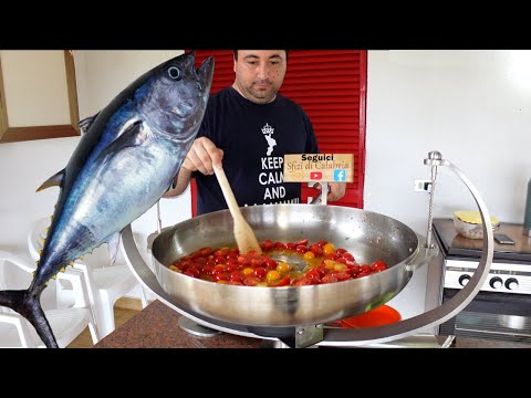 2kg di Paccheri con Tonno Fresco rosso e pomodorino rossi e gialli