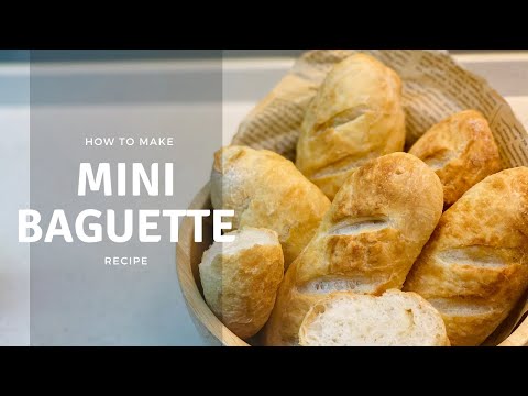 Homemade No-Knead Bread Recipe (Mini Baguette)