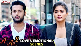 Nithiin & Megha Akash Love & Emotional Scenes | A Aa 2 Latest Hindi Dubbed Movie