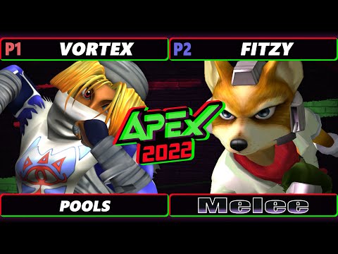 Apex 2022 - Vortex (Sheik) Vs. Fitzy (Fox) - SSBM Melee Tournament