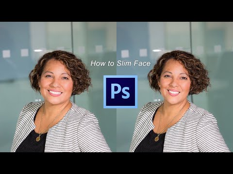 1 Minute PS Skill - How to Slim Face in Photoshop