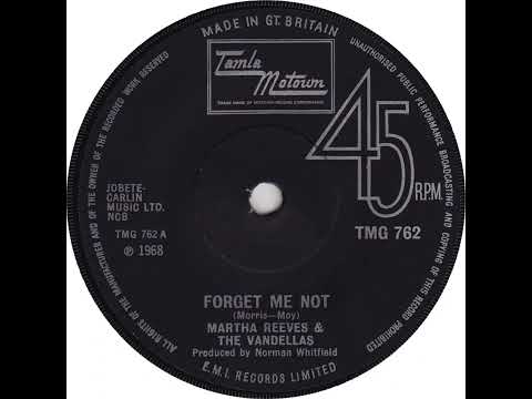 UK New Entry 1971 (29) Martha Reeves & The Vandellas - Forget Me Not