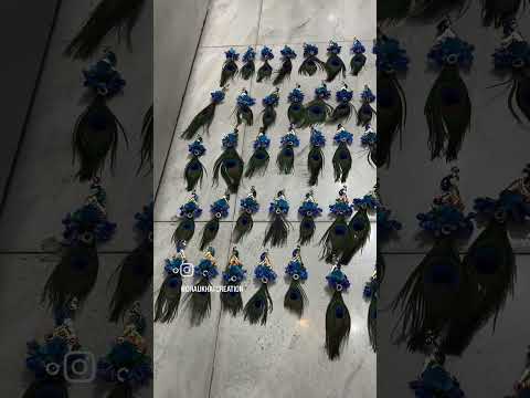 Bluew men designer flower brooch