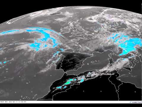 Europe percipation/clouds timelapse 23-08-2014