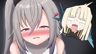 【手描き】ニコたんとホラゲ中に可愛いすぎる上目遣いをするリオナ【響咲リオナ/虎金妃笑虎/ホロライブ切り抜き】