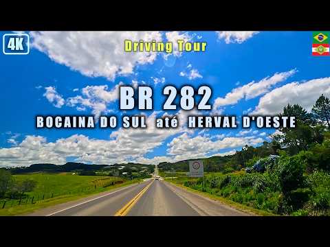 🚗 Driving Tour BR 282 | Bocaina do Sul → Herval d'Oeste | Som Real da Estrada | 4K