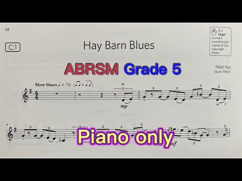 ABRSM Grade 5 C1, Hay Barn Blues, Piano only