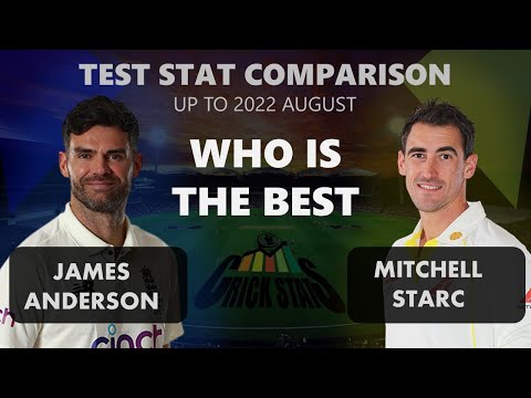 James Anderson vs Mitchell Starc TEST  Stat Comparison - 2022 August | Crick Stats Episode 68