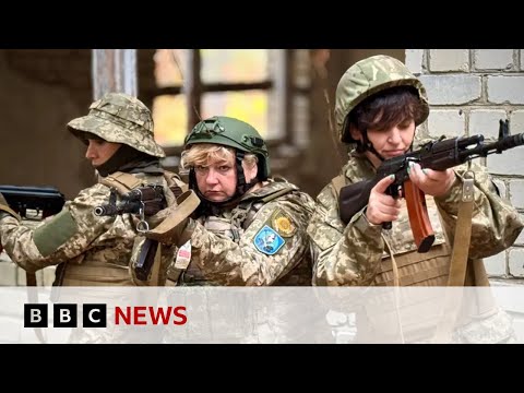 Video | 'It's scary - so's giving birth': The female unit in Ukraine gunning down Russian drones | BBC News