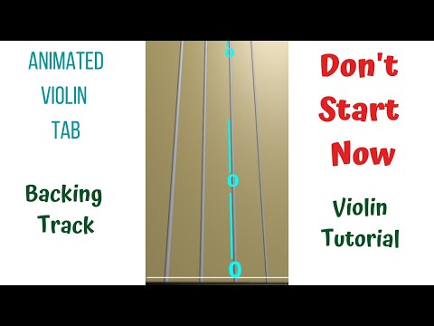 DON’T START NOW 🪩 by Dua Lipa | Backing Track Violin Tutorial & Cover | ANIMATED Violin TAB ➜ Faster