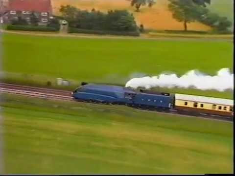 British Rail/News Clip-A4 Steam loco 4468 Mallard returns to service 1986