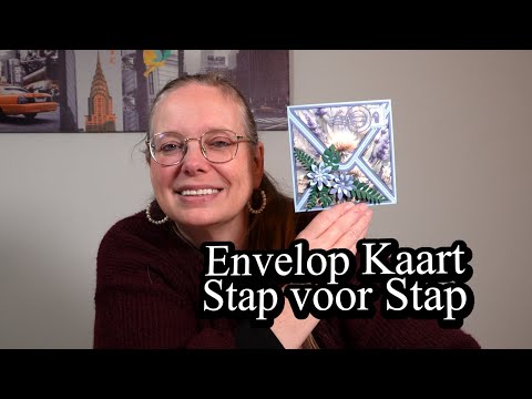 Decorated envelope card from Crealies