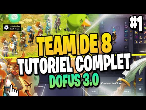 TUTO COMPLET TEAM DE 8 SUR DOFUS 3.0 ! LES DEBUTS  / CHASSEUR / ROUTE XP KAMAS