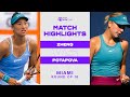 Qinwen Zheng vs. Anastasia Potapova | 2023 Miami Round of 16 | WTA Match Highlights