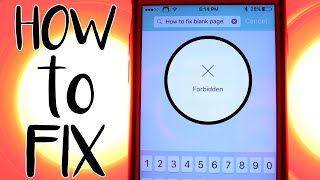 How to Fix FORBIDDEN or BLANK PAGE on your iOS Device ! 9.3 &amp; ↓ (NO JAILBREAK) (NO COMPUTER)