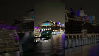 Cruise Ship Shorts - The Worlds Largest Cruise Ship Royal Caribbean Icon of the Seas in Port Miami