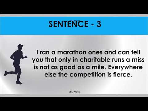 A MISS IS AS GOOD AS A MILE Idiom 800 # Meaning and five sentences # SSC Words