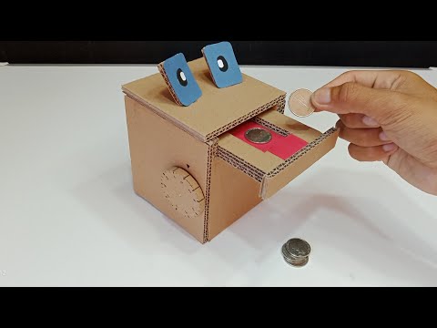 how to make coin eating box - personal saving coins