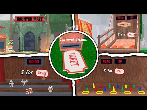99 Nights in the Forest: All Carnival Games + Hedge Maze - Full Gameplay | Roblox