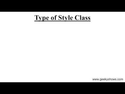 Class Selector or Style Class in CSS Hindi