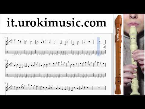 Corso di Flauto Dolce G. J-Ax & Fedez ft. Alessandra Amoroso - Piccole cose Tablature Tab Parte#1