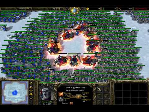 1000 Footman vs 10 Death Knight (Lv10 With Skills) Fully Upgrade 1080p