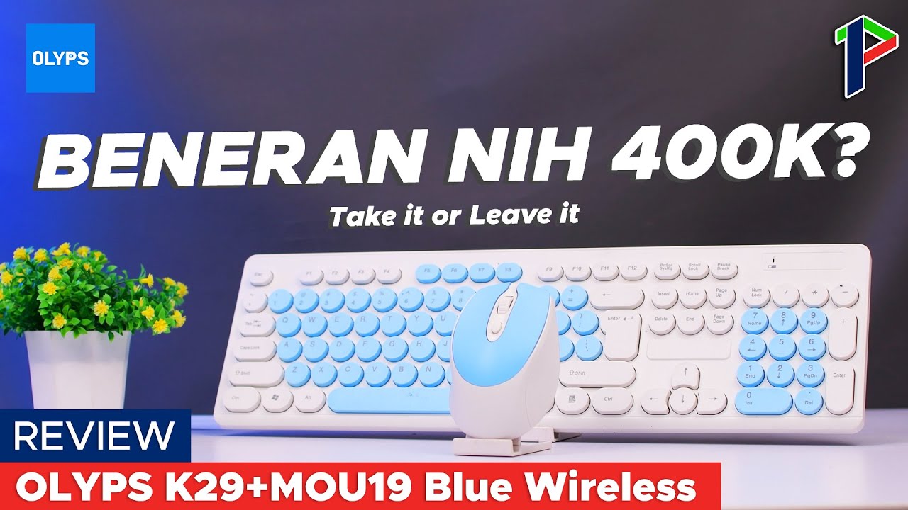Bundling Keyboard Mouse ini Harganya 400K? OLYPS K29+MOU19 Blue Keyboard dan Mouse Review Indonesia