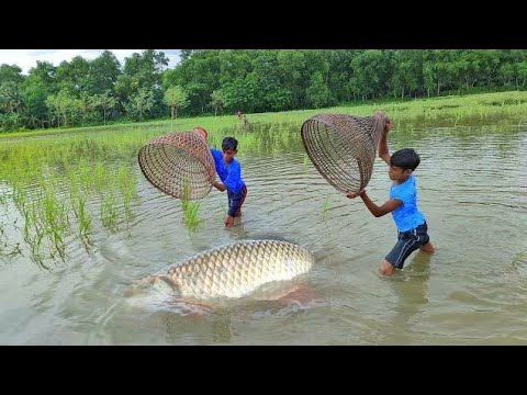 Most Satisfying Cast Net Fishing Video - Traditional Net Catch Fishing in The River