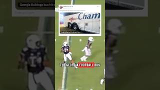 Georgia’s football bus got in an accident! #shorts #georgia #auburn