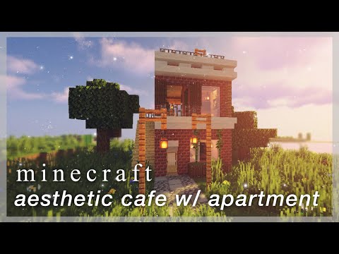 PlatinumThief - [Minecraft] Aesthetic Cafe ☕️ w/ Apartment | Minecraft Build 'Tutorial'