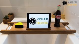 DIY Bath Caddy from hardwood decking