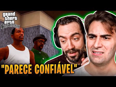 YOUTUBERS REAGINDO AO CJ REENCONTRANDO O BIG SMOKE NO GTA SAN ANDREAS (EDIÇÃO DEFINITIVA)