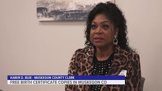 How to get a free birth certificate copy in Muskegon County