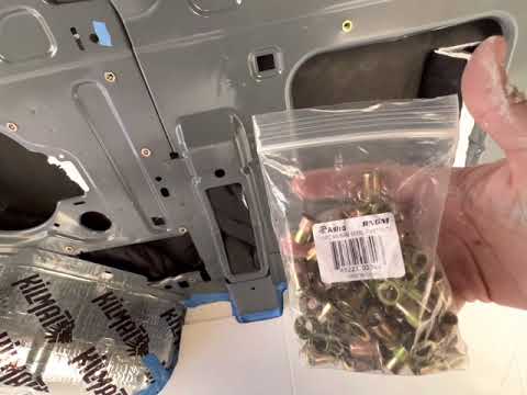 2021 Ford Transit Cargo Van Pre-drilled factory HOLE SIZES for bolts and rivnuts
