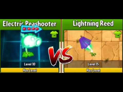 Electric Peashooter L10 VS Lightning Reed L15