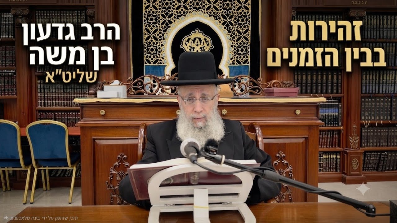 הרב גדעון בן משה שליט"א  |  זהירות בבין הזמנים. 