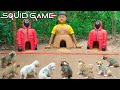 SQUID GAME Puppies! Build Squid Game Dog House