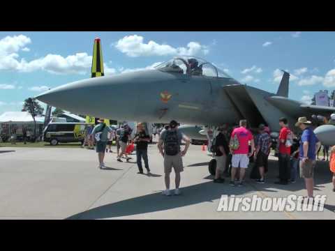 F-15C Eagle Flybys - EAA AirVenture Oshkosh 2016