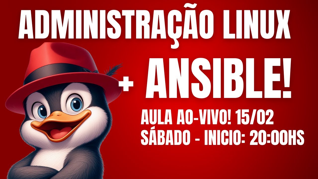 📚🚀Aula ao-vivo:  Aprenda o essencial sobre Administração Linux 🐧 e Ansible (Devops)⚙️