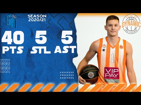 Ilija Milijasevic (2004) Highlights vs Crvena Zvezda- 40 Pts, 5 Stl, 5 Ast