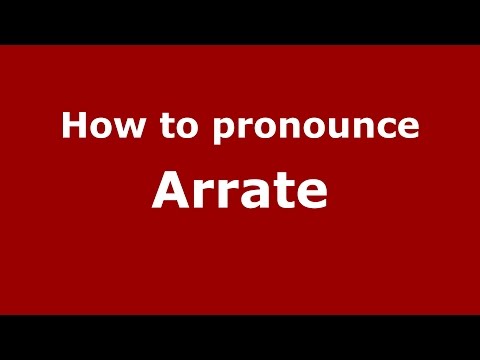 How to pronounce Arrate (Spanish/Spain) - PronounceNames.com