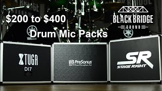 Video thumbnail for $200 to $400 Drum Mic Pack Shootout! Xtuga Di7 vs Presonus DM7 vs Monoprice 7 Piece Drum Mic Packs by Black Bridge Sound
