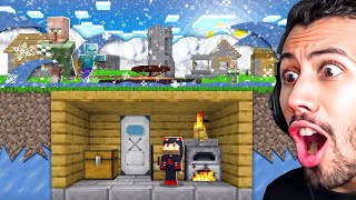 تحدي القبو السري ضد العاصفة الثلجية في قرية ماين كرافت!!؟
